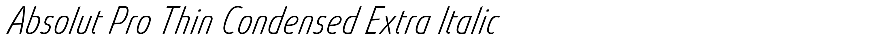 Absolut Pro Thin Condensed Extra Italic